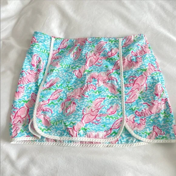 LILLY PULITZER Cala Skort in Lobstah Roll Holy Grail SZ 6 - Picture 2 of 5